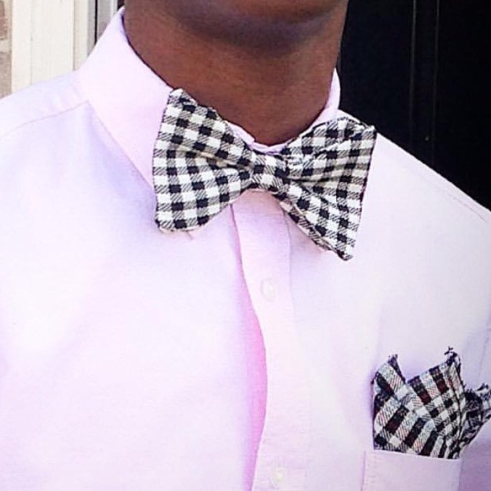Bow tie with matching pocket square!